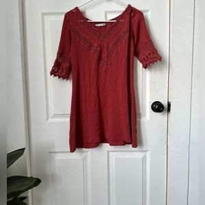 BOHO Burnt Red/Orange Summer Dress